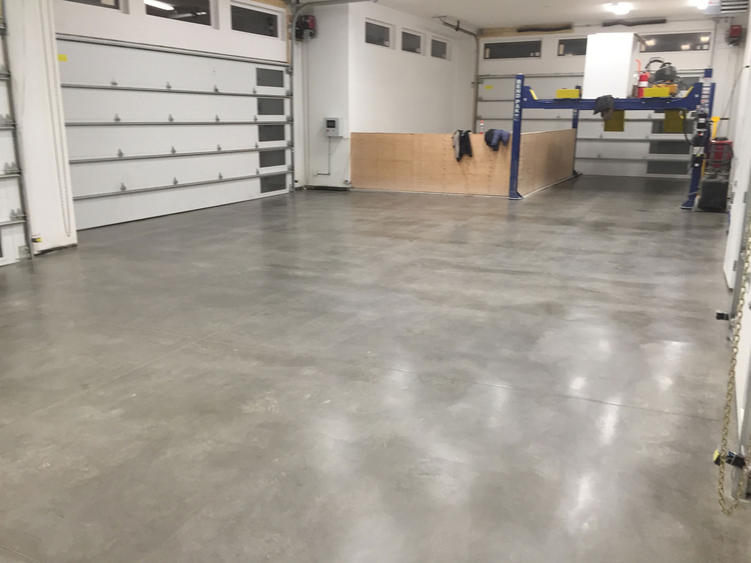 polished garage floor